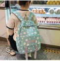 HOT TREND BALO TÚI NỮ HỌC SINH SINH VIÊN VẢI DÙ HÌNH BÔNG CÚC 0020