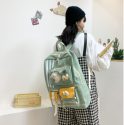 Balo thời trang, đi học unisex 2 túi có phối ngăn keo 8872 (không kèm phụ kiện)