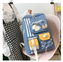 Balo thời trang, đi học unisex 2 túi có phối ngăn keo 8872 (không kèm phụ kiện)