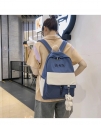 Balo thời trang nắp hai túi nam nữ đi học đi chơi H-97 (Không kèm móc khóa)